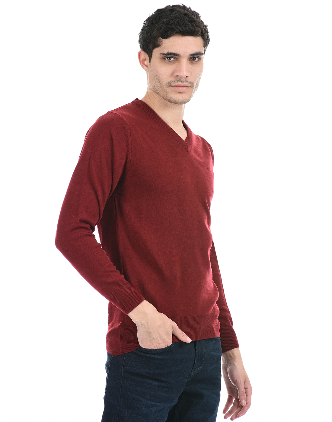 Cloak & Decker by Monte Carlo Men Maroon Pullover